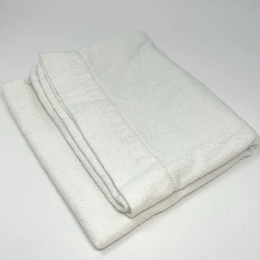 Restoration Hardware Cotton Flannel White Standard Pillowcase Made In Germany